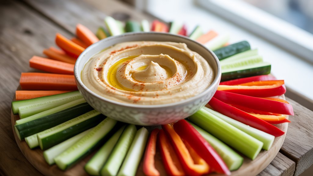 protein rich hummus snack