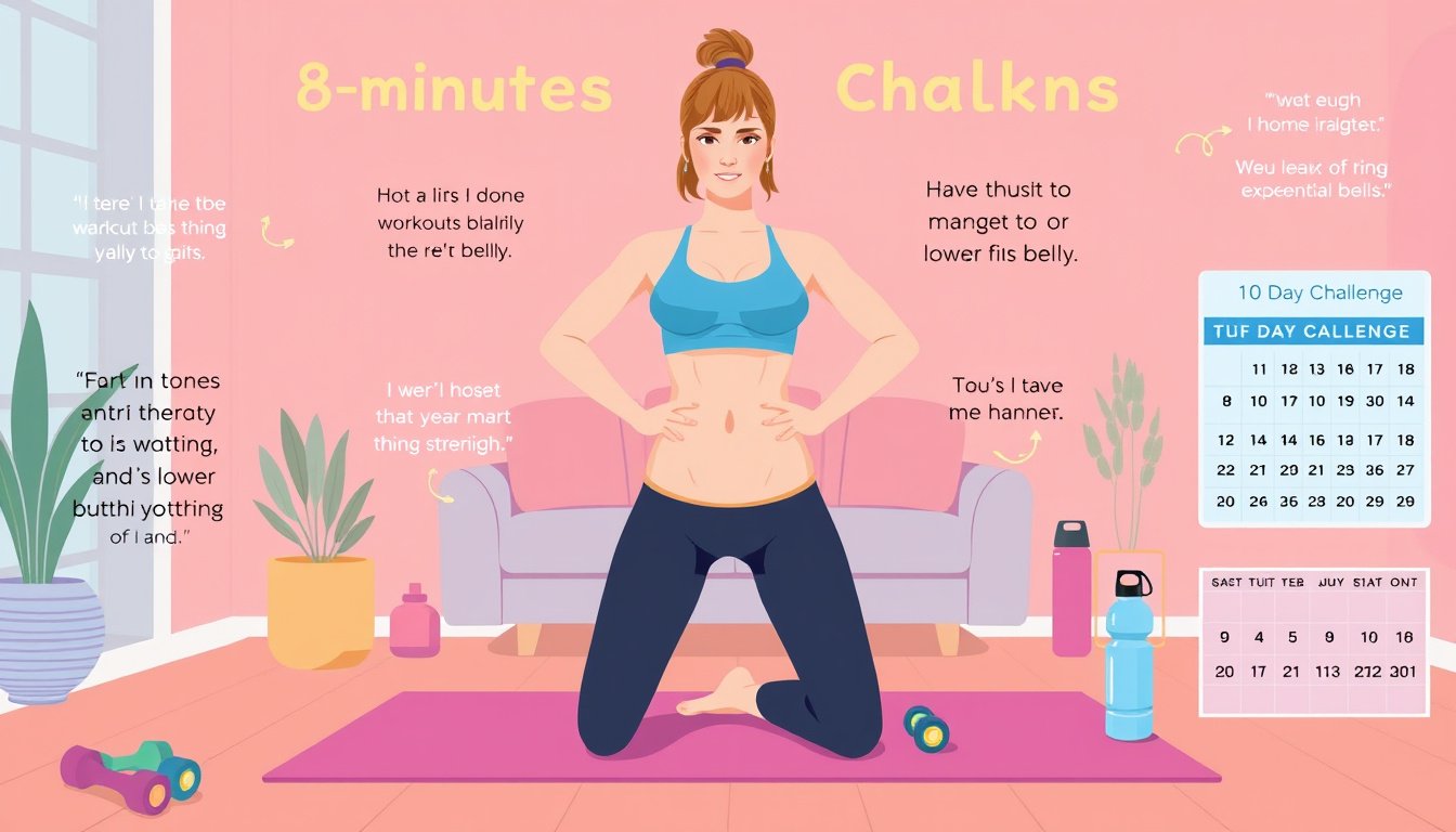 Sculpt Your Core: 10-Day Lower Belly Fat Challenge with 8-Minute Home Workouts